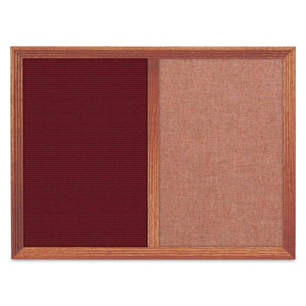 Enclosed Corkboard, 1 Door, 72"x36", 4" Fra, UV3418-BLACK-SURF